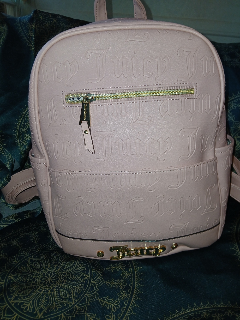 Juicy Couture Pale Pink Embossed Mini Backpack